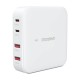 Deskop charger Choetech PD8008,  2x USB-C, 2x USB-A, GaN, 100W (white)