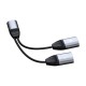 Dudao L17i Lightning to 2x Lightning Audio Adapter (Black)