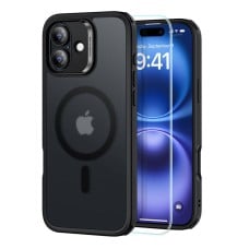 ESR Hybrid Case (HaloLock) for iPhone 16 with screen protection kit (black)