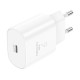 Foneng EU51 USB-C 25W mains charger + USB-C - USB-C cable (white)