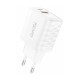 Foneng EU56 1xUSB-A, 1xUSB-C, 20W Power Charger (White) + USB-C cable