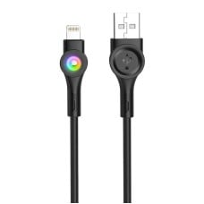 Foneng X59 USB į Micro USB laidas, LED, 3A, 1m (juodas)