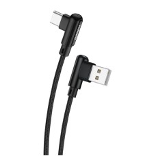 Foneng X70 angled USB - USB-C cable 3A 1m - Black