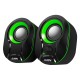 Speakers SVEN 290, 5W USB  (black-green)