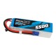 Gens ace 5500mAh Lipo 22.2V 45C 6S1P modelio sraigtasparnio baterijos