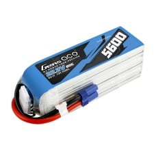 Gens ace 5600mAh 80C 22.2V 6S1P Lipo baterijų paketas su EC5 kištuku