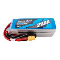 Gens ace G-Tech 2800mAh 22.2V 60C 6S1P Lipo baterijų paketas su XT60 kištuku