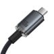 Fast Charging Cable Baseus Crystal Shine USB-C to USB-C 100W, 1.5m, 20Gb (black)