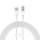 Fast Charging cable Baseus USB-A to Lightning  Explorer Series 2m, 2.4A (white)