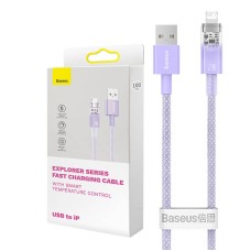 Fast Charging cable Baseus USB-A to Lightning  Explorer Series 2m, 2.4A (purple)