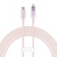 Fast Charging cable Baseus USB-C to Lightning - Explorer Series - 2m - 20W - pink
