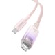 Fast Charging cable Baseus USB-C to Lightning - Explorer Series - 2m - 20W - pink