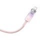 Fast Charging cable Baseus USB-C to Lightning - Explorer Series - 2m - 20W - pink