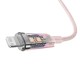 Fast Charging cable Baseus USB-C to Lightning - Explorer Series - 2m - 20W - pink