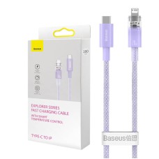 Fast Charging cable Baseus USB-C to Lightning  Explorer Series 2m, 20W (purple)