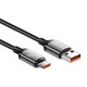 Greito įkrovimo laidas Rocoren USB-A į USB-C Retro Series 1m 100W (pilkas)