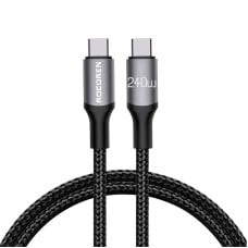 Fast Charging cable Rocoren USB-C to USB-C Retro Series 1m 240W (grey)