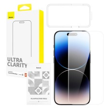 Grūdinto stiklo ekrano apsauga Baseus OS Diamond Series HD, skirta iPhone 14 Pro Max (Clear)