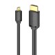 HDMI-D Male to HDMI-A Male 4K HD Cable 3m Vention AGIBI (Black)