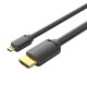 HDMI-D Male to HDMI-A Male 4K HD Cable 3m Vention AGIBI (Black)