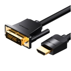 HDMI į DVI kabelis 1.5 m ventiliacija ABFBG (juodas)