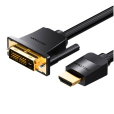 HDMI į DVI kabelis 5 m ventiliacija ABFBJ (juodas)