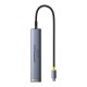 Hub 7w1 Baseus UltraJoy USB-C to HDMI +2xUSB3.0+PD+SD/TF+3.5mm (gray)