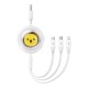 Baseus Charging cable 3in1 USB - USB-C USB-M Lightning 3.5A 1.1m - white