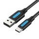 Įkrovimo laidas nuo USB-A 2.0 iki USB-C Vention COKBC 0.25 m (juodas)