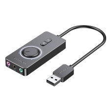 External USB 2.0 audio card Vention CDRBF 1m (black)