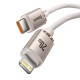 Kabel USB-C do iP Baseus Crystal Shine, 20 W, 1.2 m (aukštas)