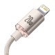 Kabel USB-C do iP Baseus Crystal Shine, 20 W, 1.2 m (aukštas)