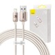 Kabel USB do iP Baseus Crystal Shine, 2.4A, 2m (różowy)