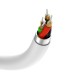 Vipfan L10 Lightning to Lightning + mini jack 3.5mm AUX cable, 10cm - white 