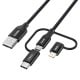 Kabelis Choetech IP0030, MFi 3in1, USB-A/Lightning/Micro USB/USB-C, 5V, 1.2m (juodas)