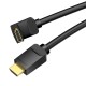 Kabelis HDMI ventiliacija AAQBH 2m kampas 270° (juodas)