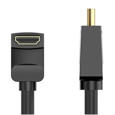 Kabelis HDMI ventiliacija AARBG 1.5 m kampas 90° (juodas)