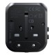 Travel wall charger Choetech PD5008, 3xUSB-A, 1xUSB-C, GaN, 30W (black)