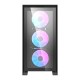 Computer case Darkflash DRX70 GLASS + 4 RGB fans (black)