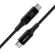 Cable USB-C to USB-C Acefast C6-03 with display, 100W, 2m (black)