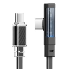 Laidas iš USB-C į USB-C Mcdodo CA-3450 90 laipsnių 1.2 m su LED (juodas)