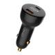 LDNIO C101 Car Charger, USB + USB-C, 100W + USB to Lightning Cable (Black)