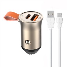 LDNIO C509Q USB, USB-C 30W Car charger + MicroUSB cable Cable