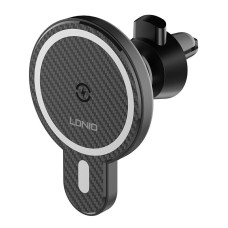 LDNIO Car Mount .MA20 with inductive charger 15W and metal ring (Black)