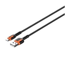 LDNIO LS531 USB – Micro USB 1m kabelis (pilkai oranžinis)