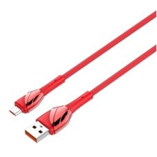 LDNIO LS661 USB – Micro USB 1m, 30W kabelis (raudonas)