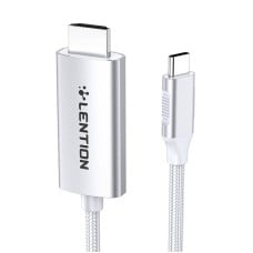 Lention USB-C to 4K60Hz HDMI cable, 3m (silver)