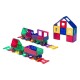 Magnetinės plytelės 3D Train Playmags 153 - 50 vnt