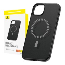 Magnetic Phone Case for iPhone 15 ProMax Baseus Fauxther Series (Black)