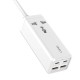 Power strip with 1 AC socket, 2x USB, 2x USB-C LDNIO SC1418, 2500W (white)